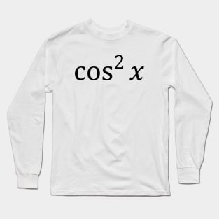 Math Couple Cosine Squared (Black) Long Sleeve T-Shirt